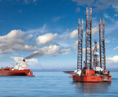 oil rig in the ocean