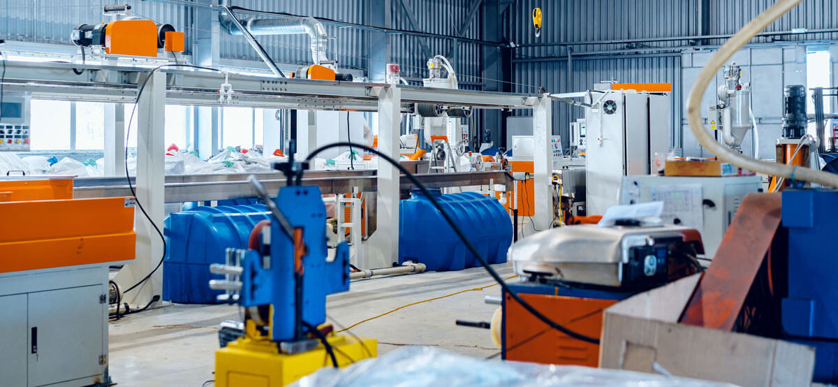 Inside a new factory manufacturing electrical cable.