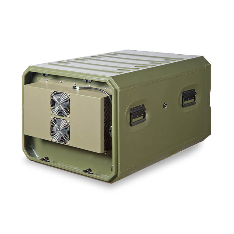 Defender™ Aluminum Series Air Conditioned Transit Case - Front View, Right Side