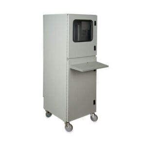 Protector™ Workstation Series 70" Air Conditioned Enclosure - Front View, Left Side