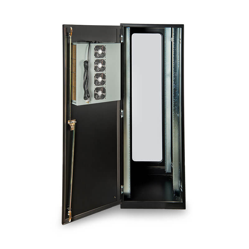 Protector™ Rack Series Air Conditioned Enclosure - Rear View, Door Open