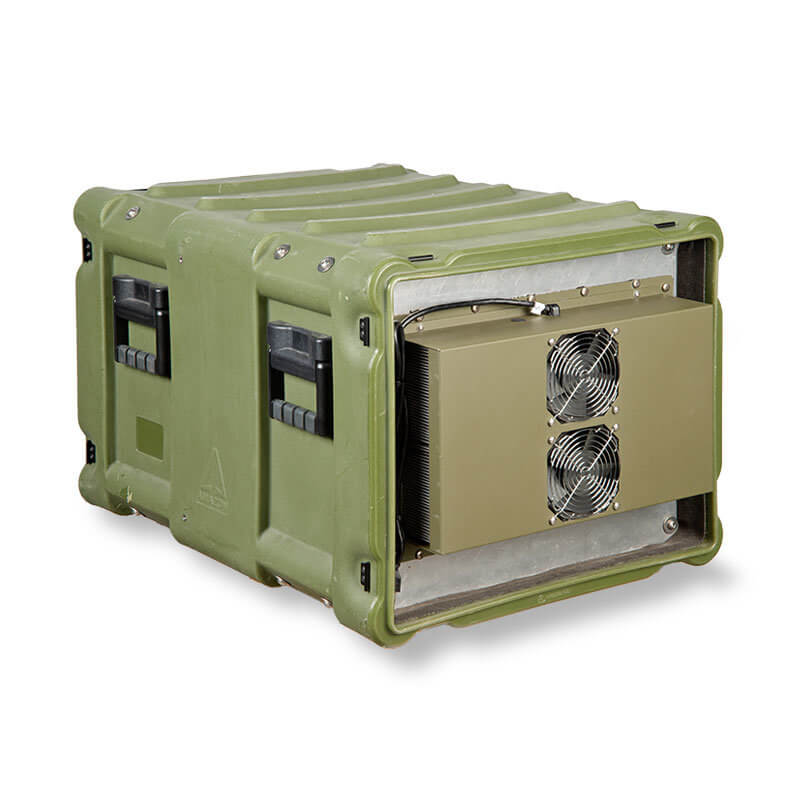 Defender™ Rotomolded Series Air Conditioned Transit Case - Front View, Left Side
