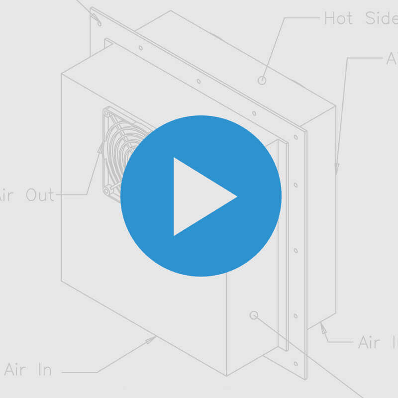 Play button overlaid on cooling system diagram